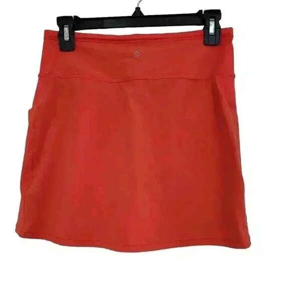 Athleta Women's Tangerine Orange Poly/Spandex Athletic Skort - Picture 6 of 9